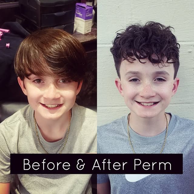 Perm at Cloverleaf Barber Shop & Salon, Hixson TN